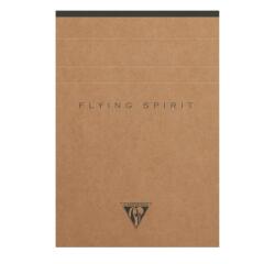 Bloc entoilé en-tête Flying Spirit Kraft A6 140 pages détachables ligné motifs assortis papier ivoire 90g - Brun