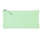 CUIR TEINTÉ Trousse plate 22x11 cm Vert pistache