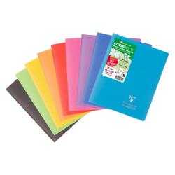 Cahier piqué Koverbook 17x22 cm 96 pages petits carreaux couverture polypropylène 100% recyclé