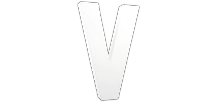 Letter 20,5cm, V. - Wit