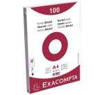 Paquet 100 fiches sous film - bristol dots non perforé - 210x297mm - Blanc