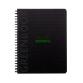 Rhodiactive Greenbook petits carreaux 5/5, A5+, perf.6 trous, papier recyclé 90g FSC® - Noir