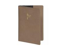 Etui passeport Elise. - Taupe
