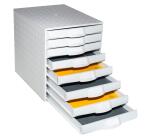 Module de classement The Sytem 8 Office 8 tiroirs - Gris lumière