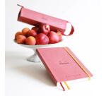 Rhodiarama trousse plumier simili cuir italien 23x5x5 cm - Bois de rose