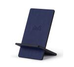 Rhodiarama support pour téléphone mobile simili cuir italien 13x8x8,5 cm - Bleu nuit