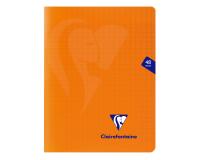 Cahier piqué Mimesys 17x22cm 48 pages grands carreaux couverture polypropylène - Orange