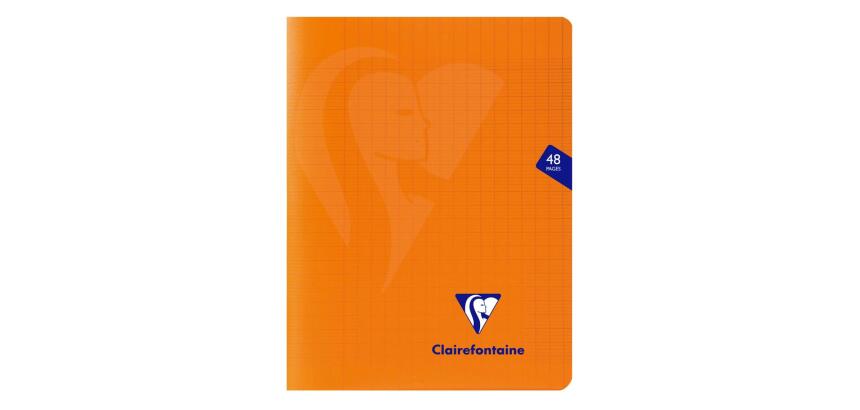 Cahier piqué Mimesys 17x22cm 48 pages grands carreaux couverture polypropylène