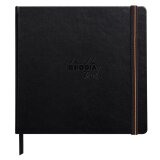 Rhodia Touch - Carb'on Book - brochure rembordé rigide 21x21 cm 112p uni papier Carb'on NOIR 120g - Noir