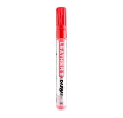 DARWI Marqueur Peinture sur Cuir Pointe Conique Fine 2mm - vermillon