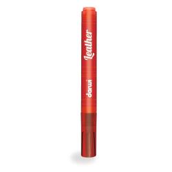 DARWI Marqueur Peinture sur Cuir Pointe Conique Fine 2mm - vermillon