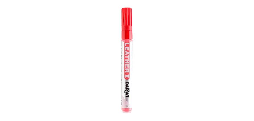 DARWI Marqueur Peinture sur Cuir Pointe Conique Fine 2mm - vermillon