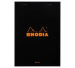 Bloc agrafé Rhodia N°16 14,8x21 cm 80 feuillets uni 80g - Noir