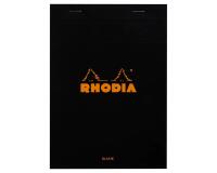 Bloc agrafé Rhodia N°16 14,8x21 cm 80 feuillets uni 80g - Noir