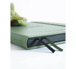 Rhodiarama Goalbook Creation rembordé rigide A5 160 pages papier Maya noir lisse dot 120g avec élastique - Céladon