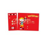 Cartes d'invitation, Pirates - Rouge