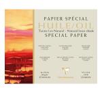 Papier Huile lin naturel bloc collé 1 côté 12F 24x30cm 240g