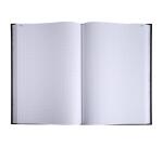 Registre 35x22,5cm 5x5 folioté 400 pages - Noir toilé