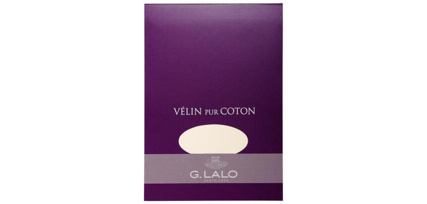 Bloc Velin pur coton A5 (148x210mm), 40 feuilles, 125g - Blanc