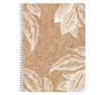 Cocoa motif, Cahier reliure intégrale A4 - 21 x 29,7 cm, 148 pages, Ligné + marge, ass. - Cacao