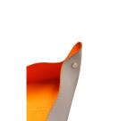 Rhodiarama vide-poche réversible simili cuir italien 12x12x4,5 cm - Argent