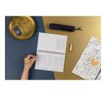 Adolie, Bloc planner reliure intégrale en-tête 22x14 cm 53 feuillets imprimés
