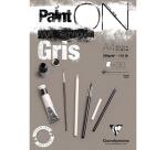 Paint'ON Gris bloc collé 30F A4 250g