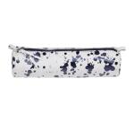COSMICUIR CUIR Lisse Trousse ronde Ø5,5x22 cm Bleu foncé