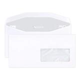 Boite de 500 Enveloppes Blanches DL2-114x229mm - Gommées Mécanisables - 80g/m2 - Fenêtre Papier Cristal 45x100 (position 20/20) - pour machine de mise sous pli automatique - Blanc