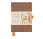 Rhodiarama Goalbook rembordé rigide A5 240 pages dot papier ivoire 90g - Taupe