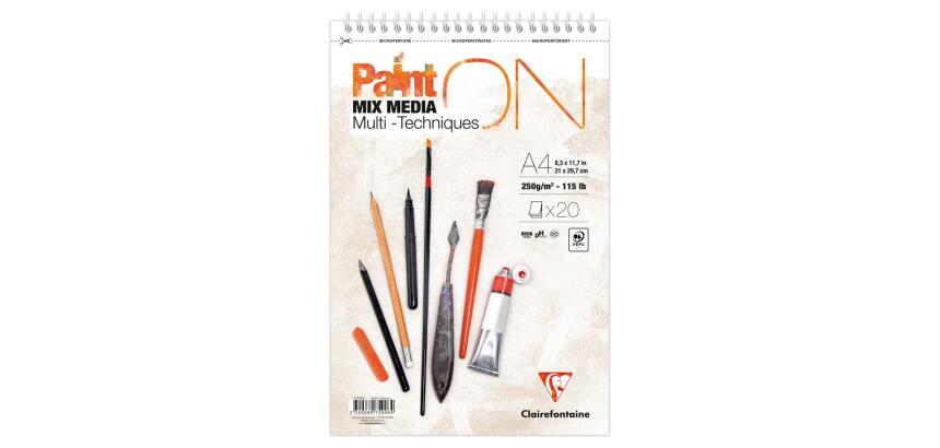 PaintON bloc spiralé 20F A4+ 250g