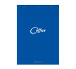 Bloc de bureau Office agrafé en-tête A4 100 feuilles petits carreaux 56 g - Bleu