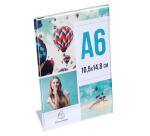 Exacompta A6 Tilted Sign Holder - Crystal