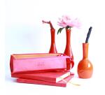 Rhodiarama trousse plumier simili cuir italien 23x5x5 cm - Fuchsia