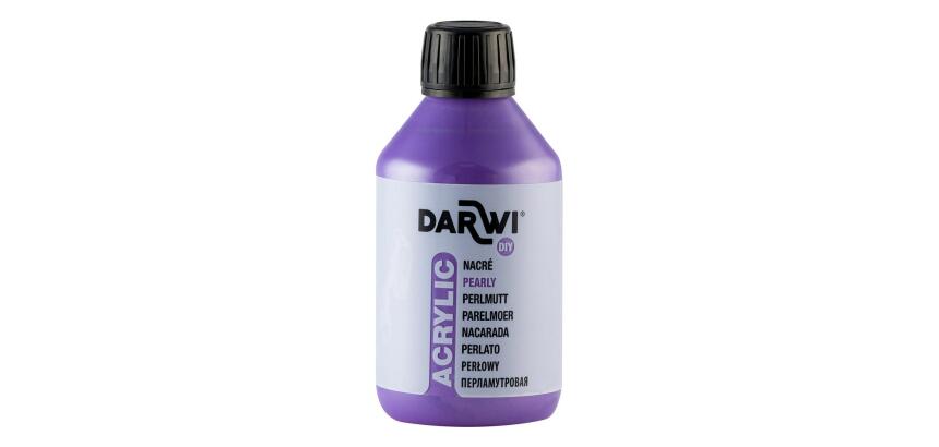 Darwi Flacon de 250 ml de Peinture Acrylique Universelle Nacrée - Lilas