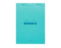 Bloc agrafé Rhodia Couleurs Azur N°16 A5 14,8 x 21 cm 80 feuillets ligné 80g. Ultra-fonctionnel et ultra-simple, le bloc Rhodia est LA référence des blocs agrafés ! 80 feuillets détachables microperforés, réglure bleu. Sole cartonnée rigide permettant la prise de note même sans appui. Papier Clairefontaine vélin surfin 80 g/m2 certifié FSC. - Azur