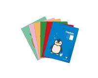 Cahier de poésie piqué Clairenfantine 24x32cm 48p grands carreaux + uni Couleur aléatoire - Assortis