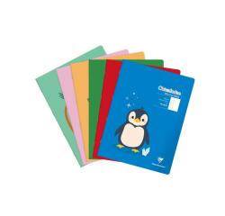 Cahier de poésie piqué Clairenfantine 24x32cm 48p grands carreaux + uni Couleur aléatoire - Assortis