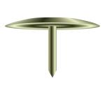 Boîte de 100 punaises couleur en laiton - Hauteur de pointe 9mm - 9mm de diamètre