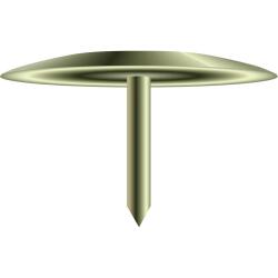 Boîte de 100 punaises couleur en laiton - Hauteur de pointe 9mm - 9mm de diamètre