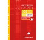 Copies doubles de couleur sous étui A4 100 pages perforées grands carreaux