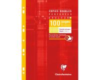 Copies doubles de couleur sous étui A4 100 pages perforées grands carreaux