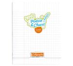 Cahier Poésie et Chant piqué 8000 POLYPRO 17x22 cm 48 pages grands carreaux + uni 90 g - Incolore