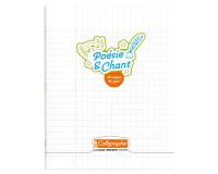 Cahier Poésie et Chant piqué 8000 POLYPRO 17x22 cm 48 pages grands carreaux + uni 90 g - Incolore