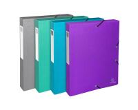 Boite de classement Exabox Dos 40mm carte enduite Teksto - A4 - Couleurs assorties