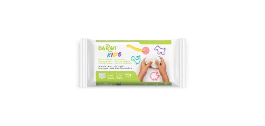 DARWI Pain de 500 g de pâte auto-durcissante KIDS blanche - Blanc