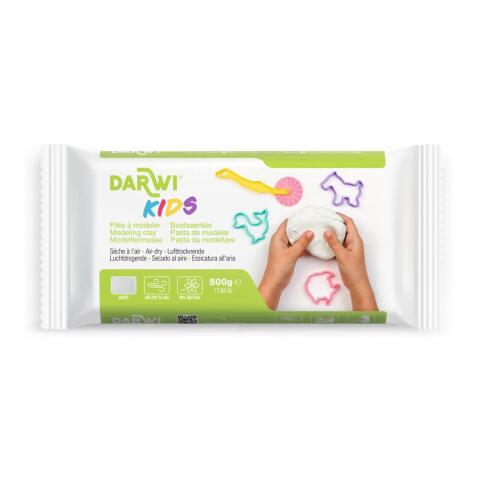 DARWI Pain de 500 g de pâte auto-durcissante KIDS blanche - Blanc