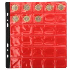 Confezione 3 ricariche numismatiche 30 caselle 30mm diametro - 24,5x25cm - Cristallo