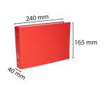 Classeur rembordé polypropylène pour fiches bristol 125x200 2 anneaux 25mm