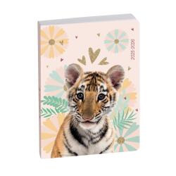 Agenda Forum Animaux Tigre 12 x 17 cm Journalier Août 2025 à Juillet 2026 - Visuel